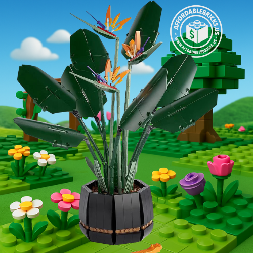 Icon birds of paradise flower set 10289