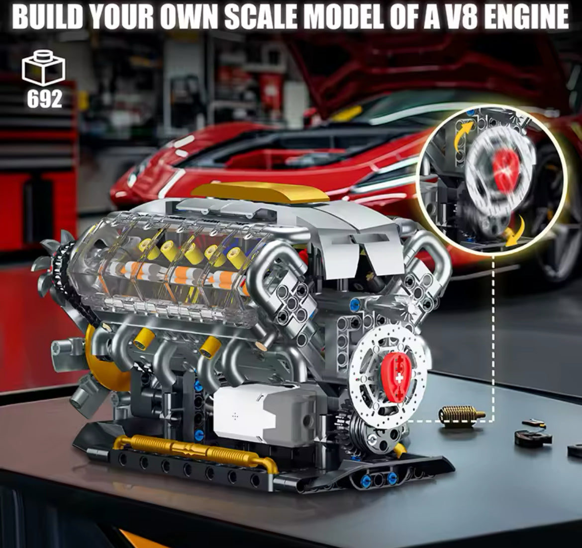 *MOTORIZED* V8 Engine Model 4022