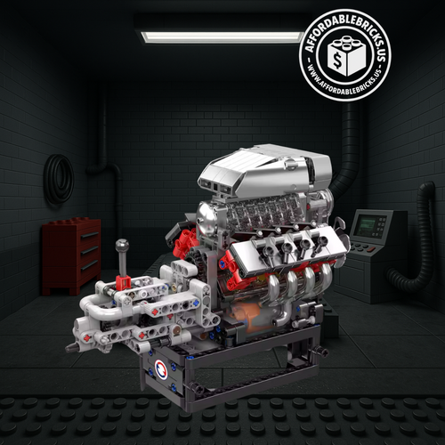 *MOTORIZED* V8 Engine With Gearbox 855
