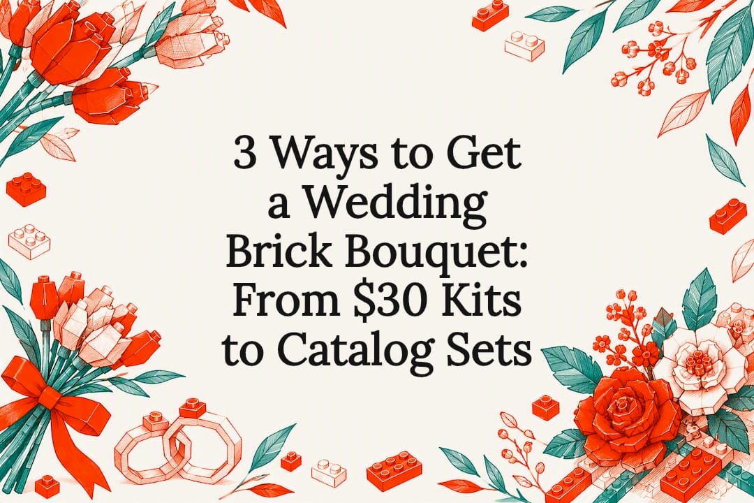 Wedding brick bouquet decorative title card