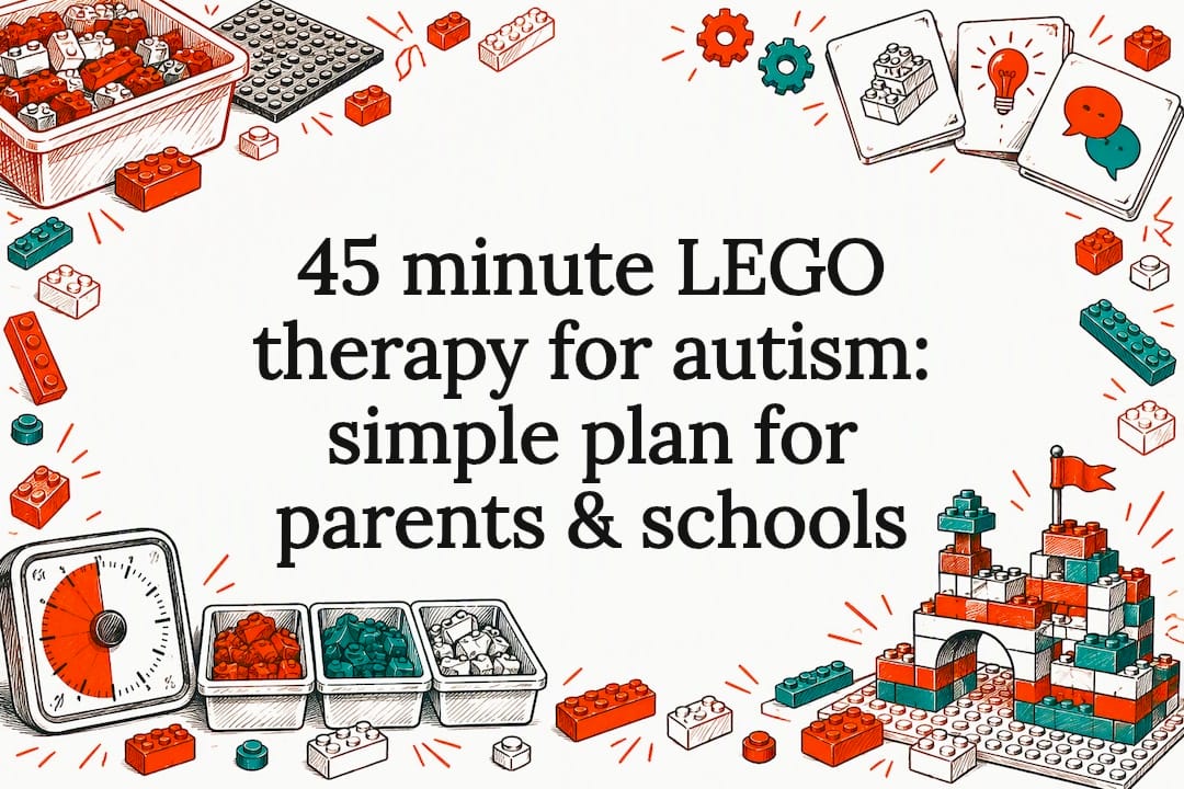 Decorative LEGO therapy title card