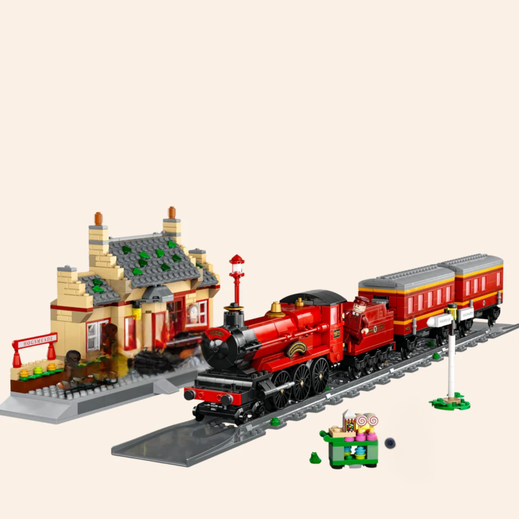 Red Train & Building 76423