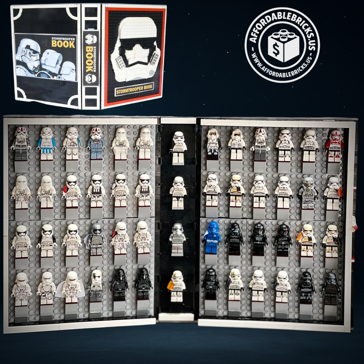 Stormtroop Book 53 Minifigs! LOT MOC Set Real 3D Book 2895