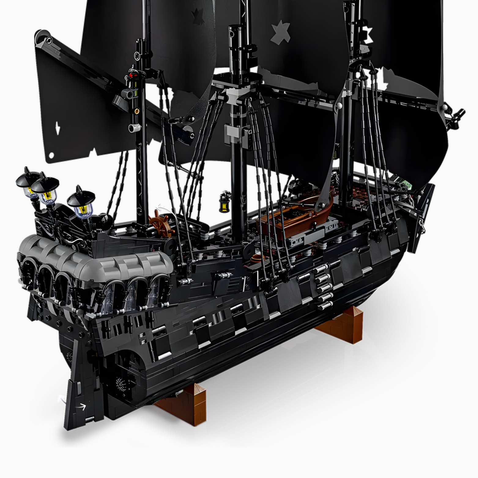 Large Black Boat 10365