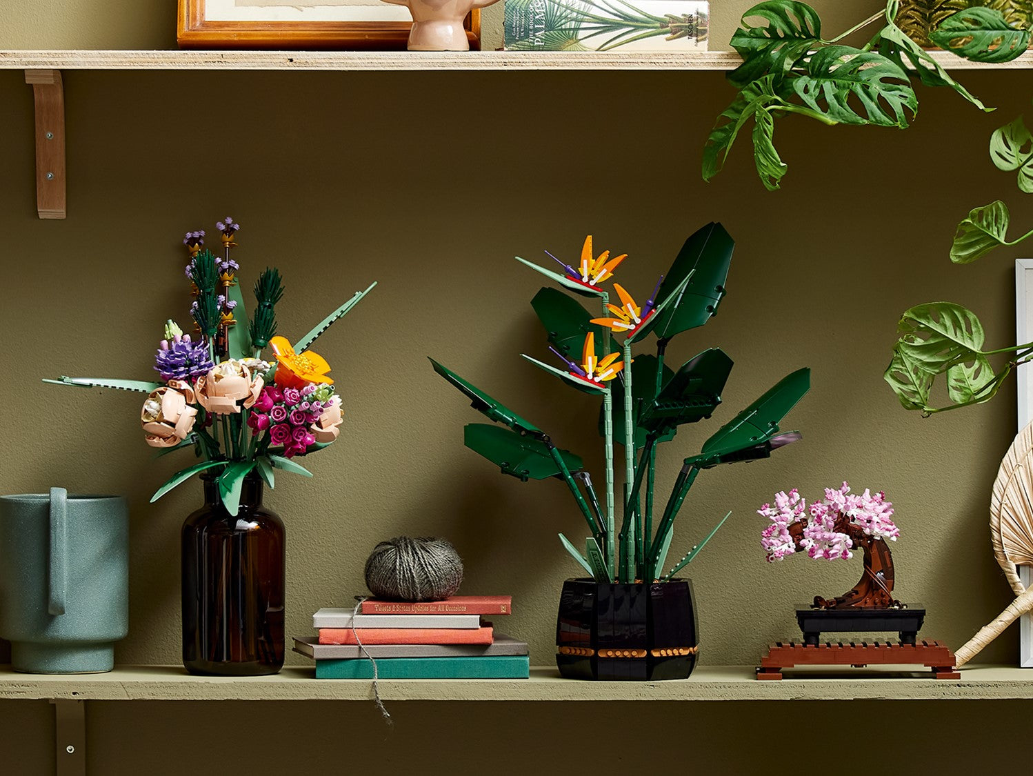 Icon birds of paradise flower set 10289