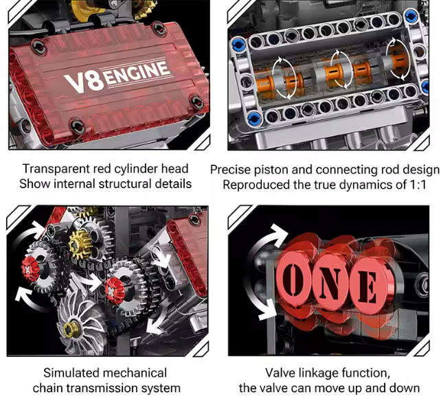 *MOTORIZED* V8 Motorized Engine 4024