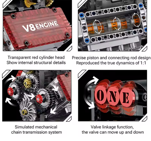 *MOTORIZED* V8 Motorized Engine 4024