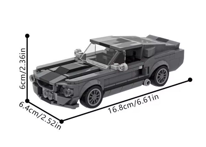 Grey Muscle Car 4037