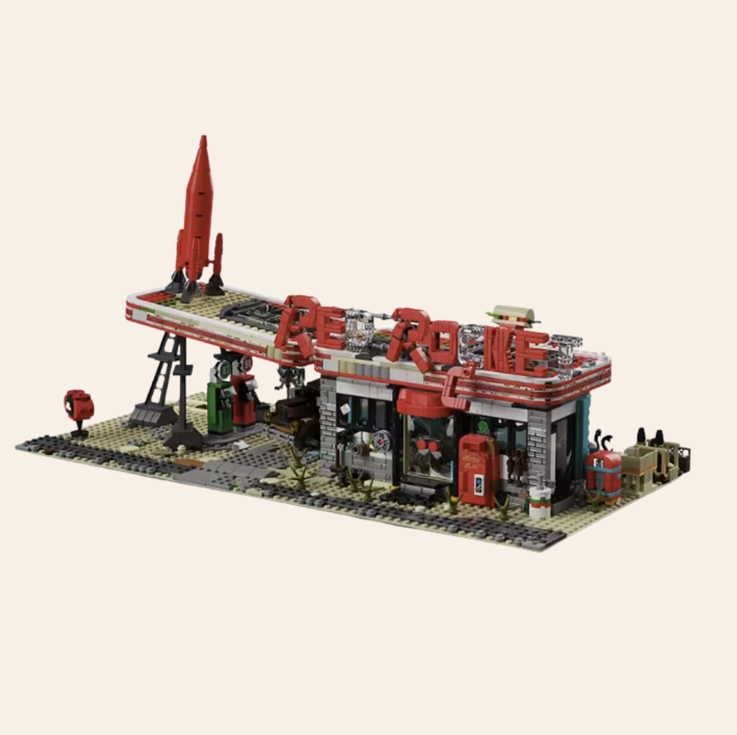 Red Abandoned Gas Station 2110