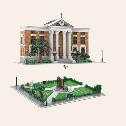 Modular Clock Tower Courthouse Grass Area 3043