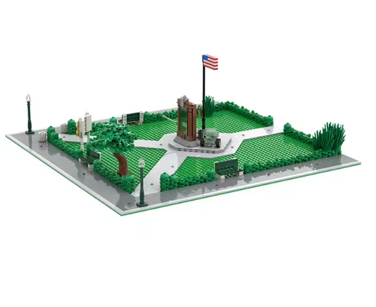 Modular Clock Tower Courthouse Grass Area 3043