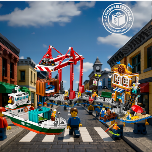 Seaside City Harbor Cargo Ship 60422