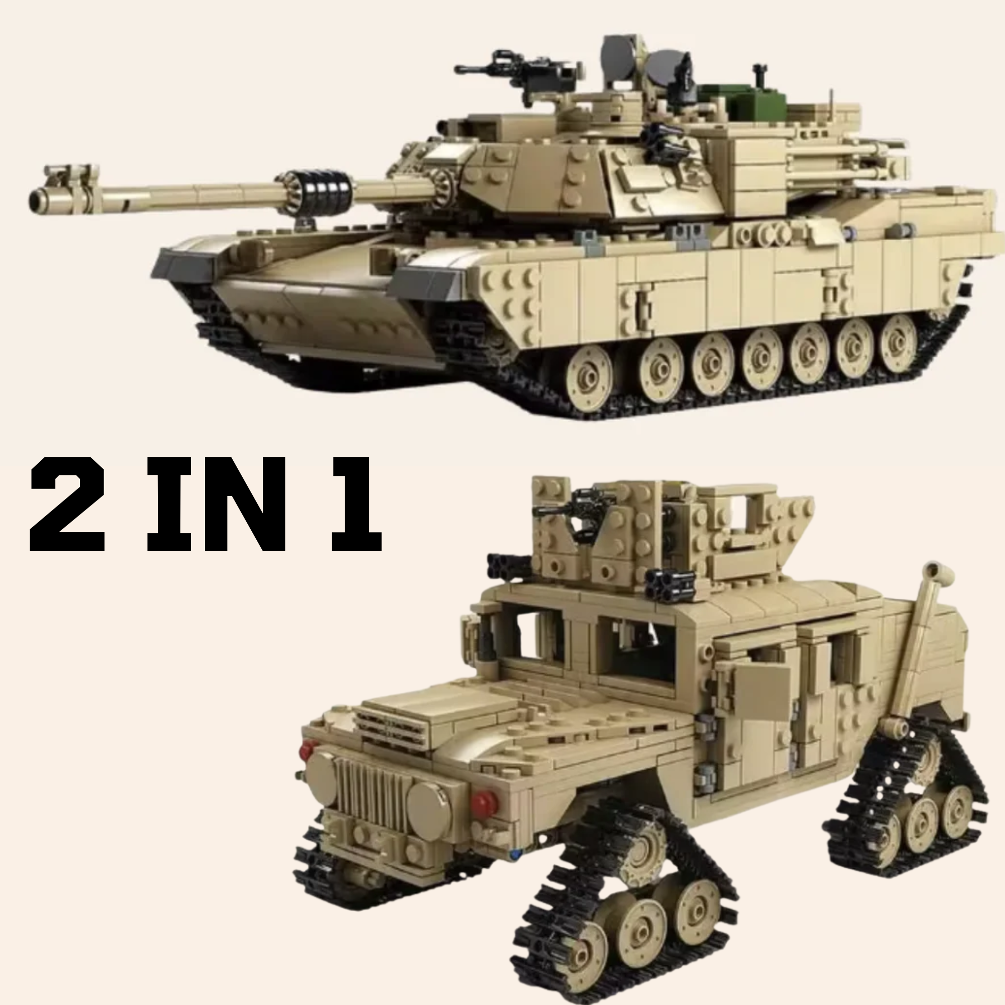 WW2 2in1 M1A2 Abrams MBT Tank 5017